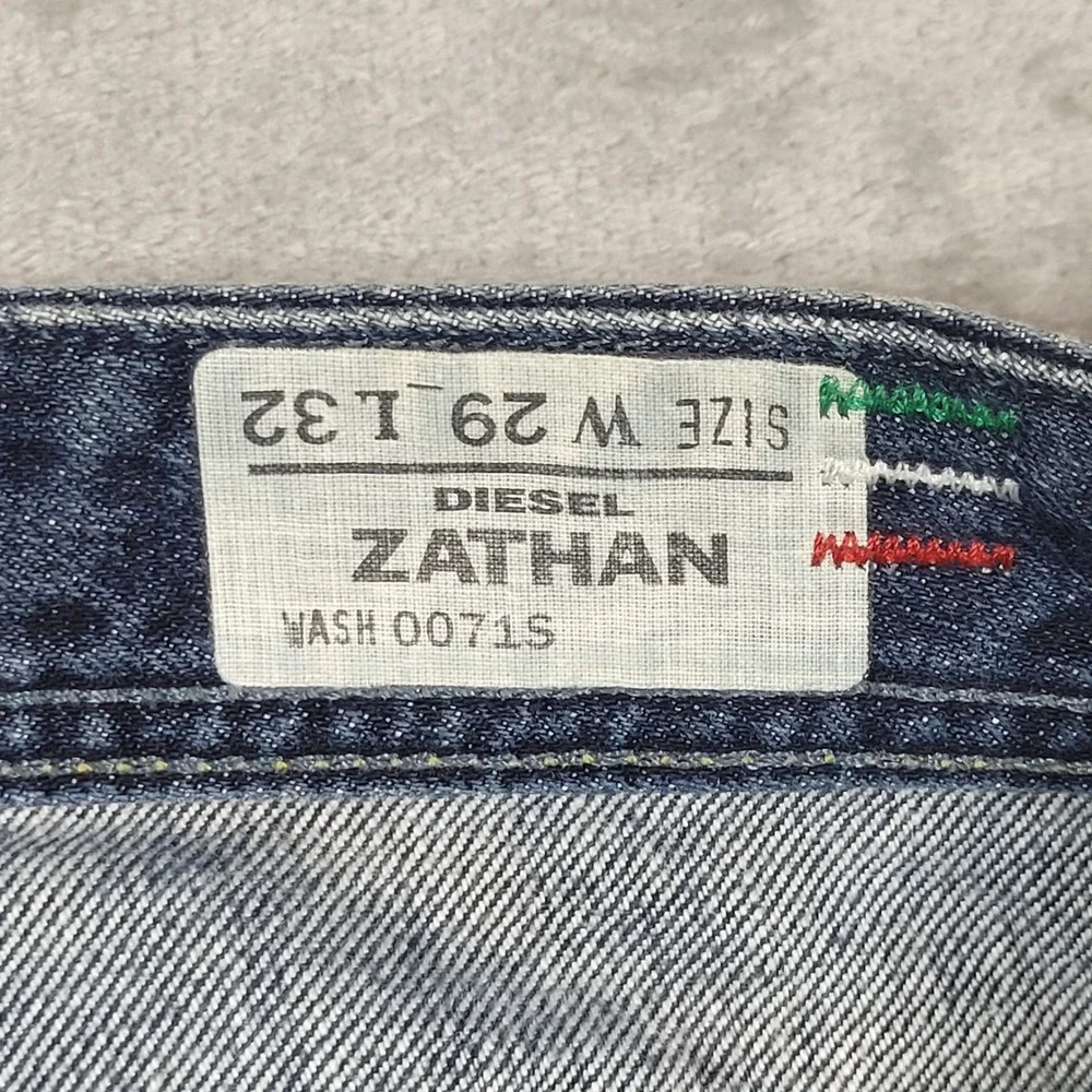 Vintage Diesel Zathan Jeans Mens 29x32 (Fits 31x32) Bootcut Low Rise 0071S Italy